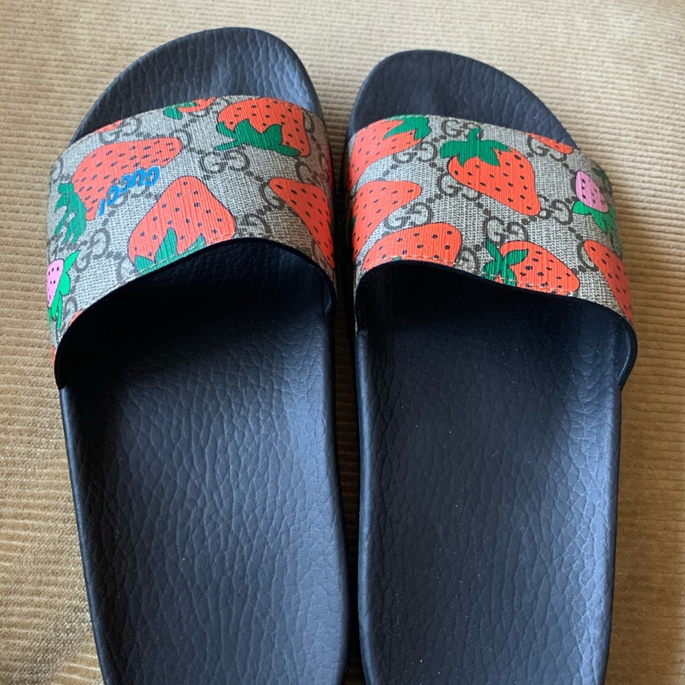 Gucci Strawberry Slides